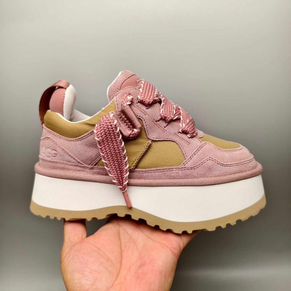 1541 Chunky Dad Sneakers Lace-Up Casual — Pink (In Stock)