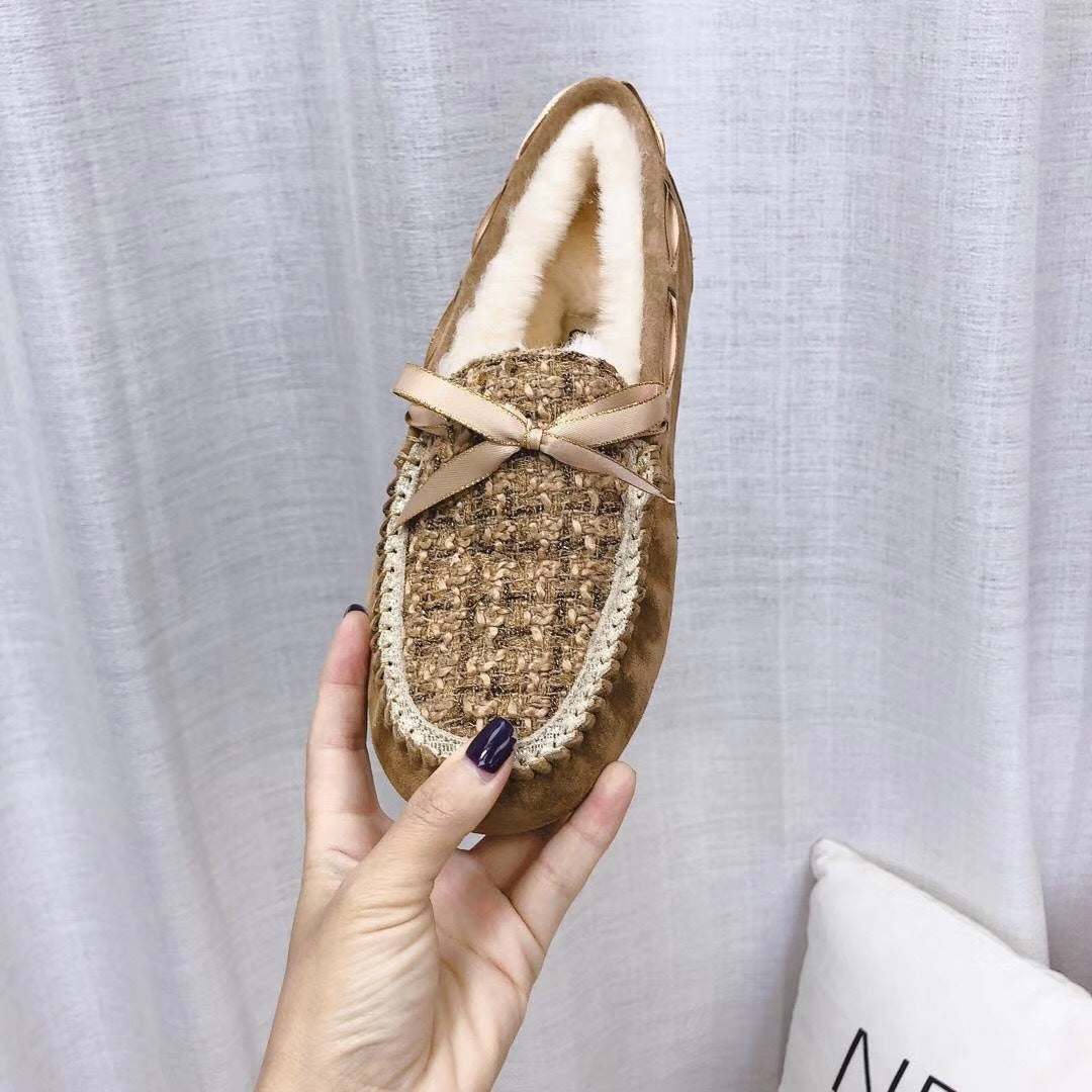 5623 Chanel-Style Studded Loafers — Chestnut