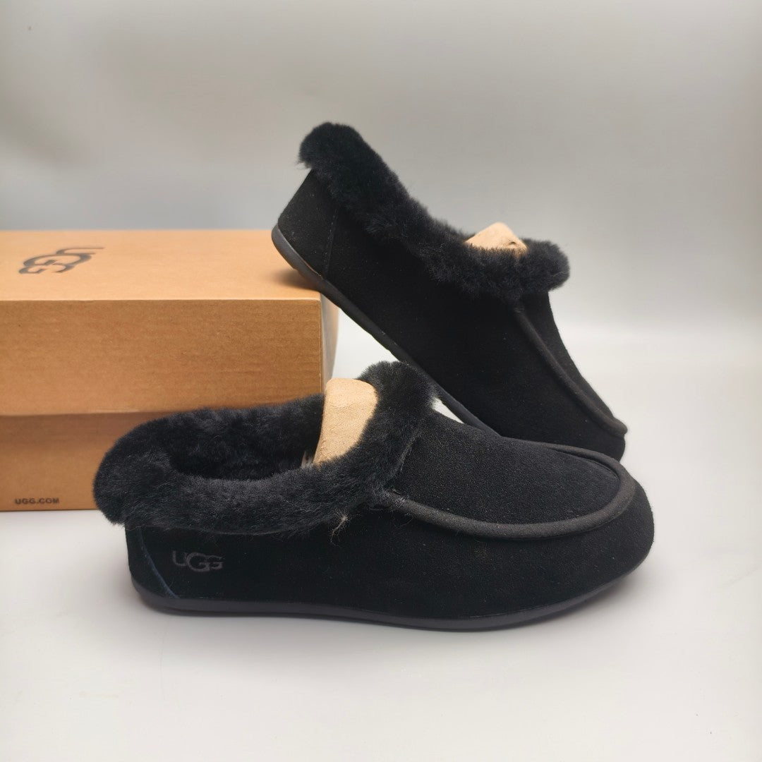 1391 Casual Slip-On House Shoes — Black (In Stock)