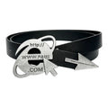PAIKI Browser Cursor Buckle Leather Belt Retro Punk Subculture Waist