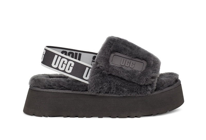 2258 Disco Fluffy Sandals — Gray (In Stock)