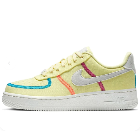 Wmns Nike Air Force 1 ’07 Low LX – Stitched Canvas ‘Life Lime’
