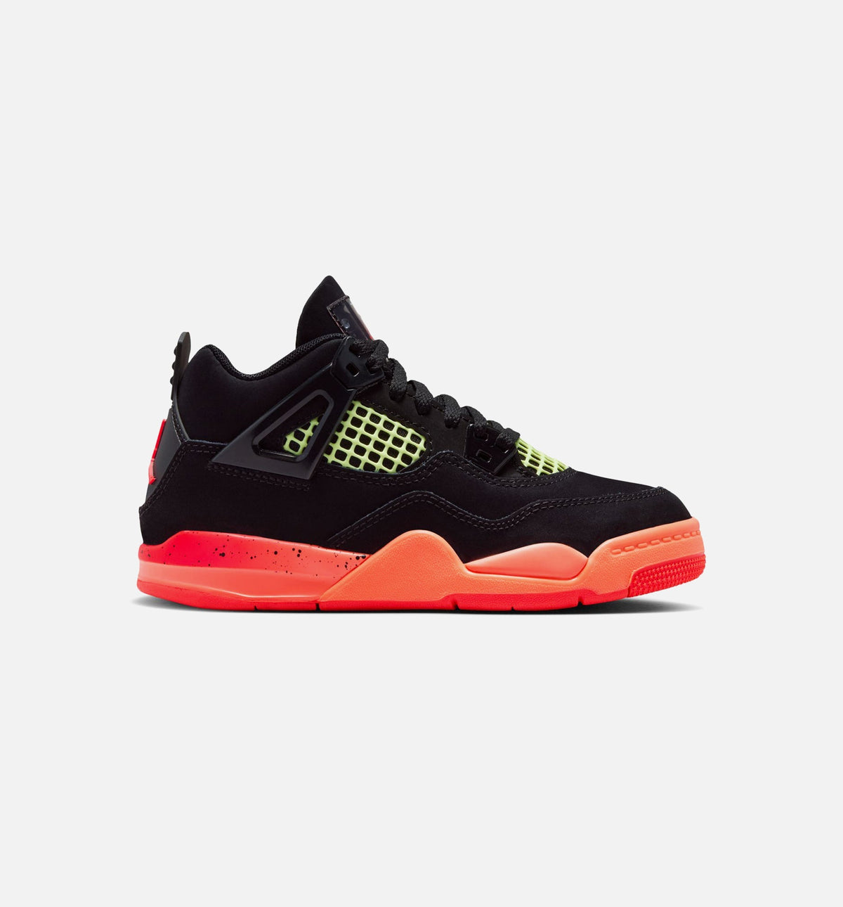 Air Jordan 4 Retro Black Infrared 23 Preschool Lifestyle Shoes - Black/Infrared 23/Bright Mango