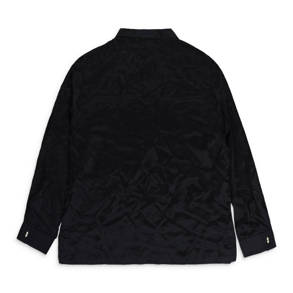 BLACK CHALE LONG SLEEVED SILK POLO