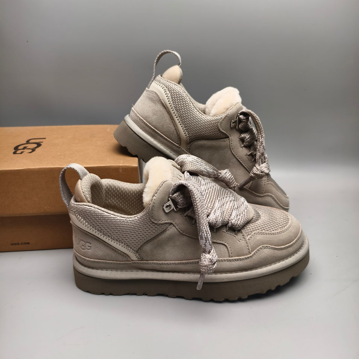 4032 Couple Mesh Sport Casual Shoes — Gray (In Stock)