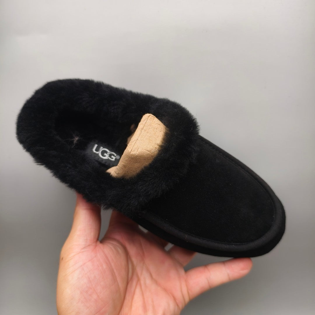 1391 Casual Slip-On House Shoes — Black (In Stock)