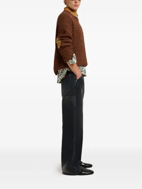 Marni crew neck elbow-patch sweater