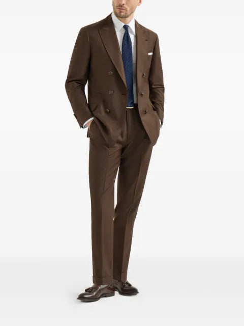 Brunello Cucinelli virgin-wool and cashmere one-and-a-half breasted deconstructed blazer