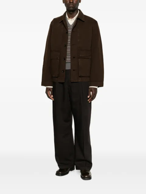 LEMAIRE boxy jacket in heavy garment-dyed broken twill