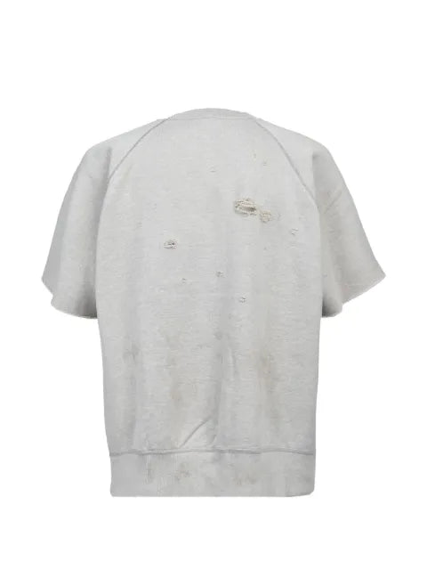 SAINT MXXXXXX distressed graphic-print sweater