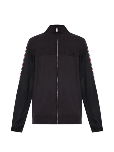 Balenciaga logo-embroidered zip-up sweatshirt