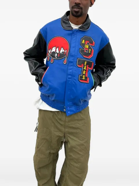 SAINT MXXXXXX Denim Tears varsity leathe  jacket