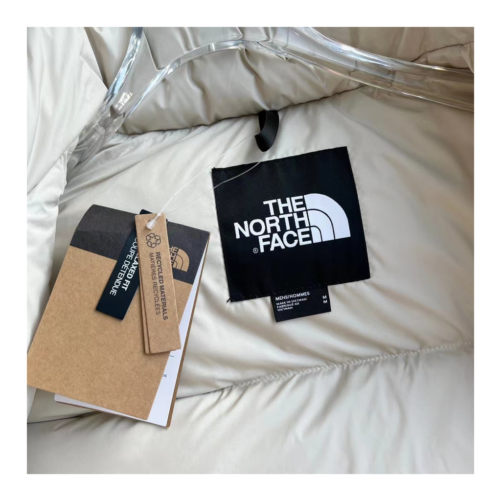 The North Face Stand-Collar Cropped Puffer Jacket – Cream | Lightweight & Warm