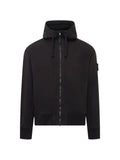Stone Island 6100009 organic cotton fleece zip-up hoodie