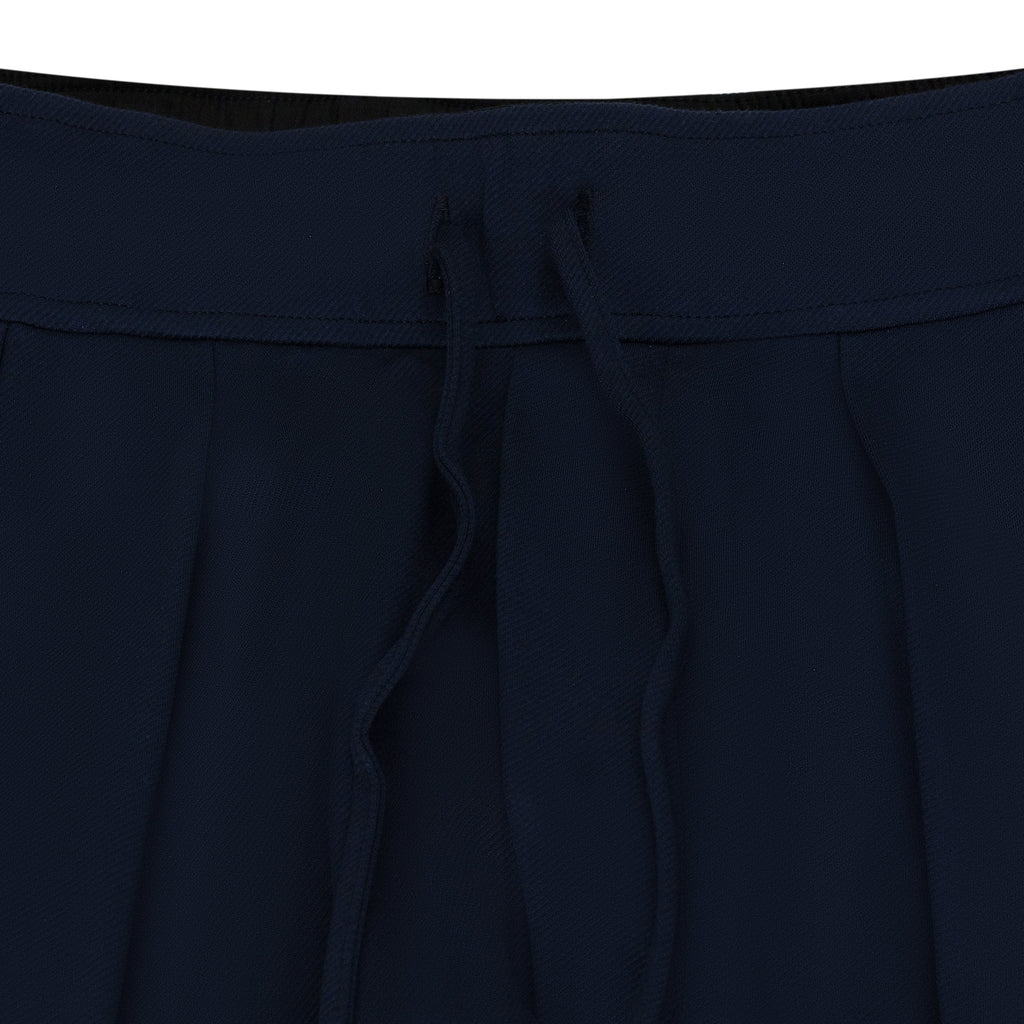Navy Inverted Pleat Sweatpant