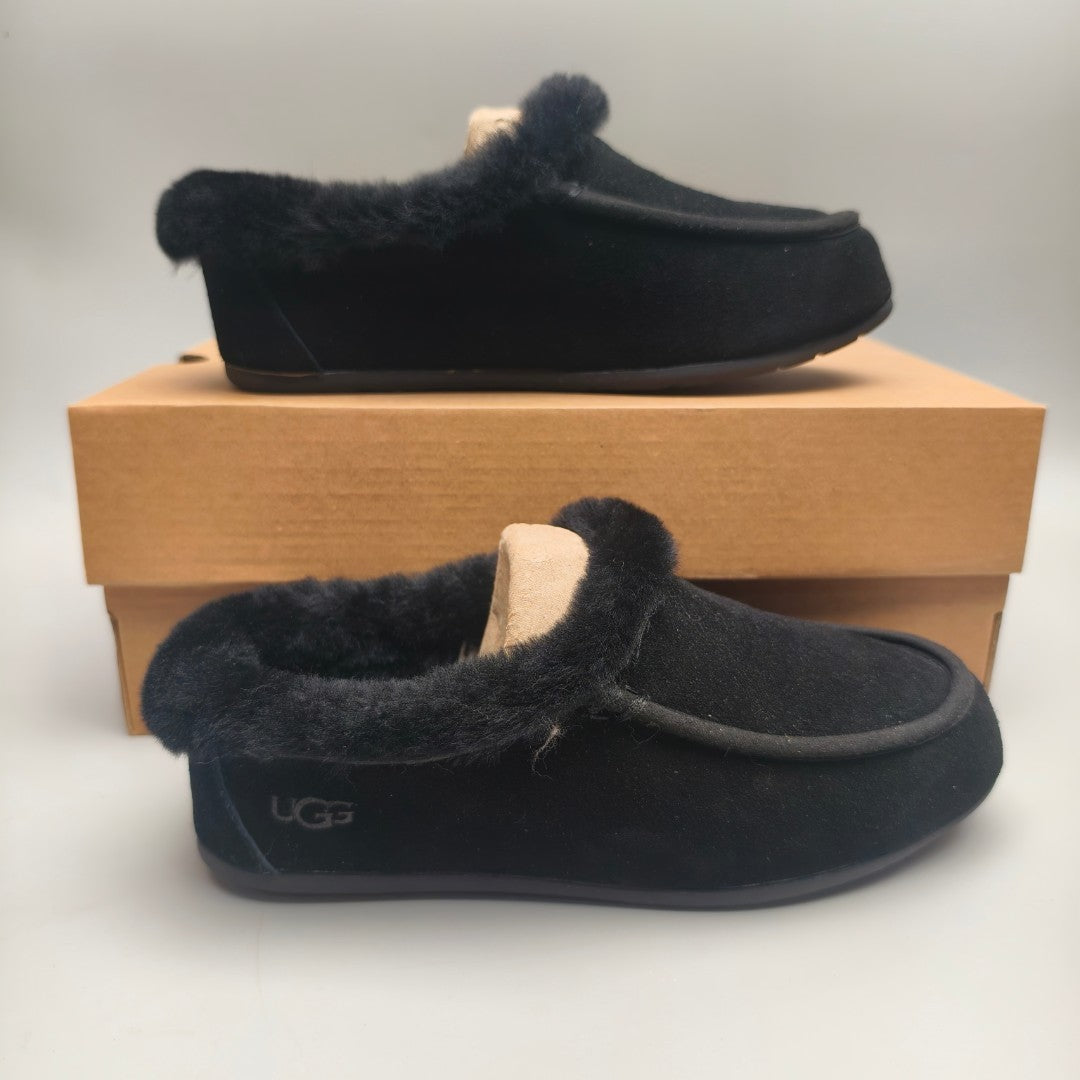 1391 Casual Slip-On House Shoes — Black (In Stock)