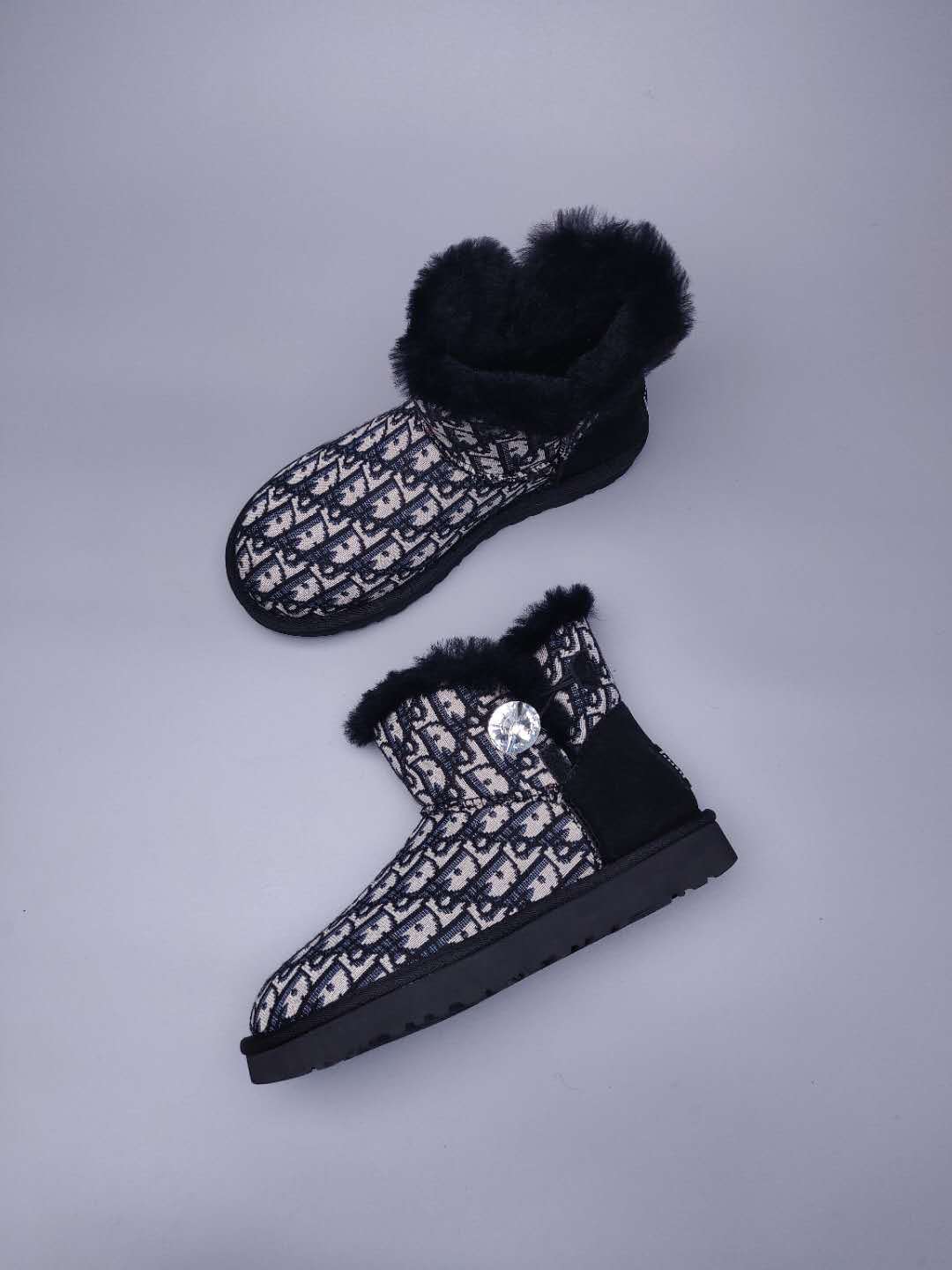 6554 Dior Collab Fabric Style — Black (In Stock)