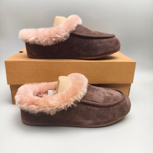 1391 Casual Slip-On House Shoes — Chocolate (In Stock)