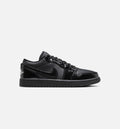 Air Jordan 1 Low Patent Elephant Women's Lifestyle Shoes – Black/White/Metallic Silver