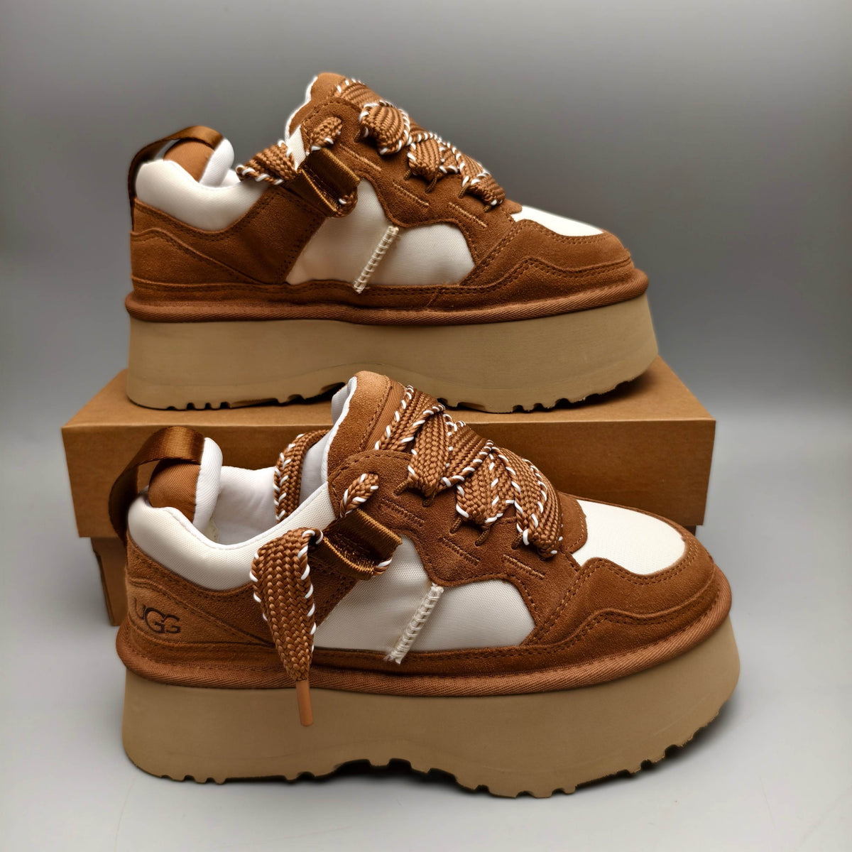 1541 Chunky Dad Sneakers Lace-Up Casual — Chestnut (In Stock)