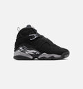 Air Jordan 8 Retro Chrome Grade School Lifestyle Shoe - Black/White/Light Graphite