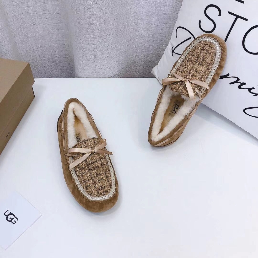 5623 Chanel-Style Studded Loafers — Chestnut