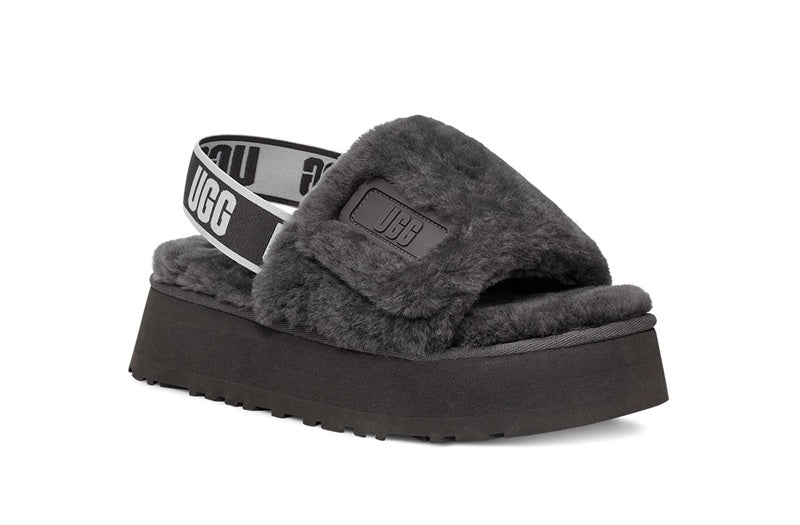 2258 Disco Fluffy Sandals — Gray (In Stock)
