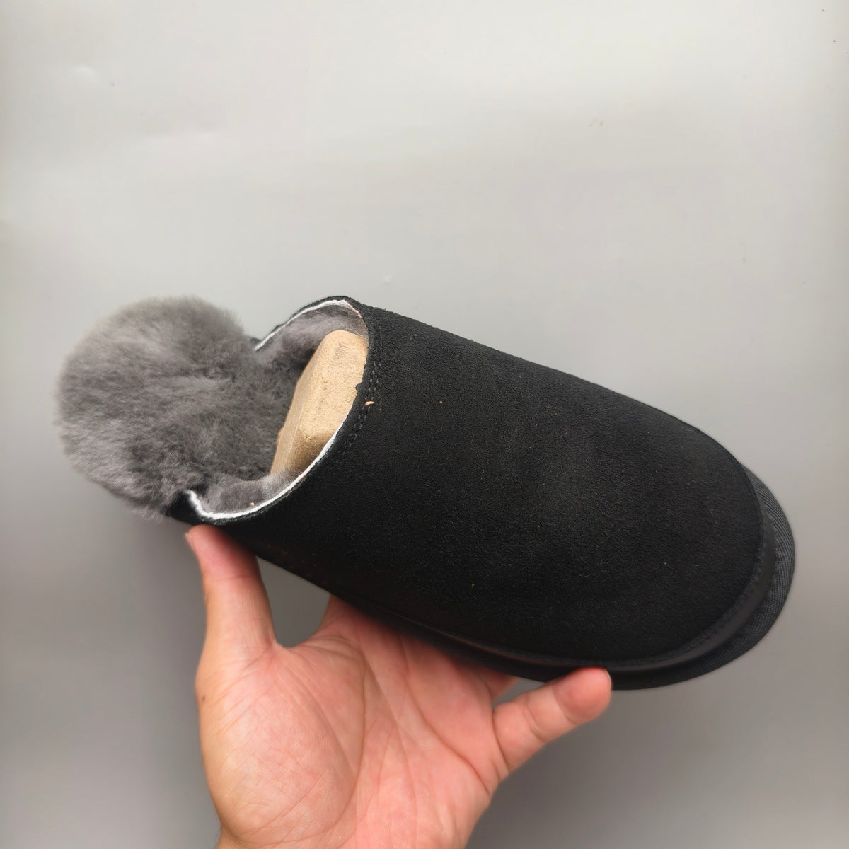 4585 Ultra-Light Casual Fur Slippers — Men's Black (In Stock)