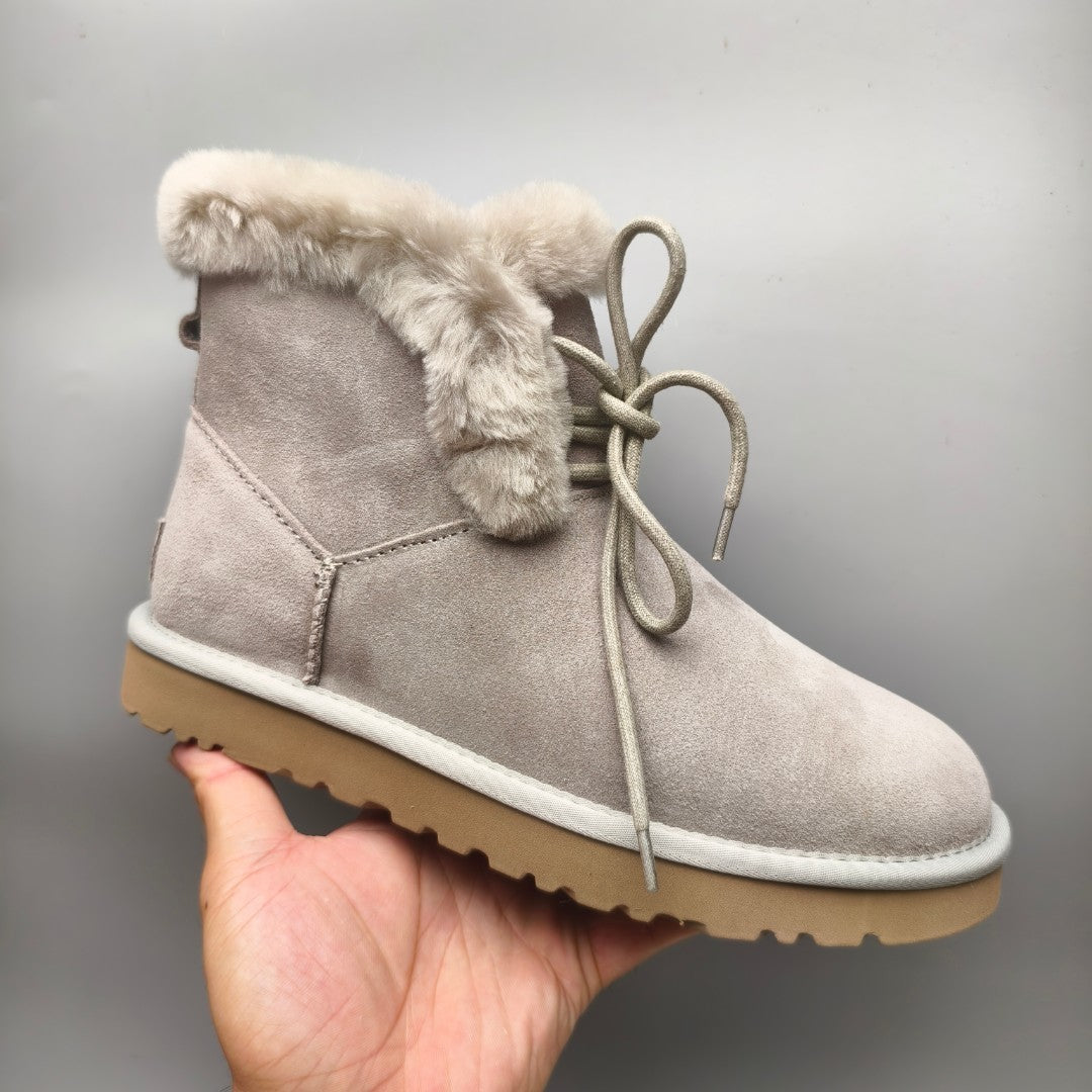 4576 Mid-Top Lace-Up Casual Shoes — Gray (In Stock)