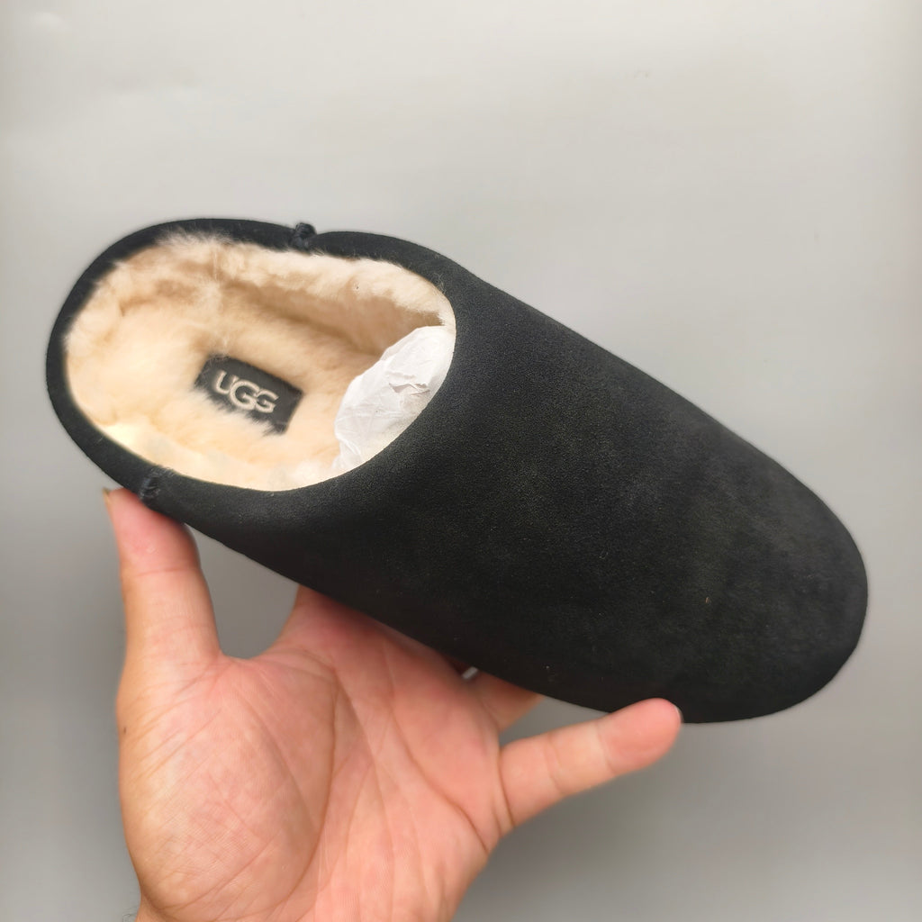 1390 Casual Slip-On Home Shoes — Black (In Stock)