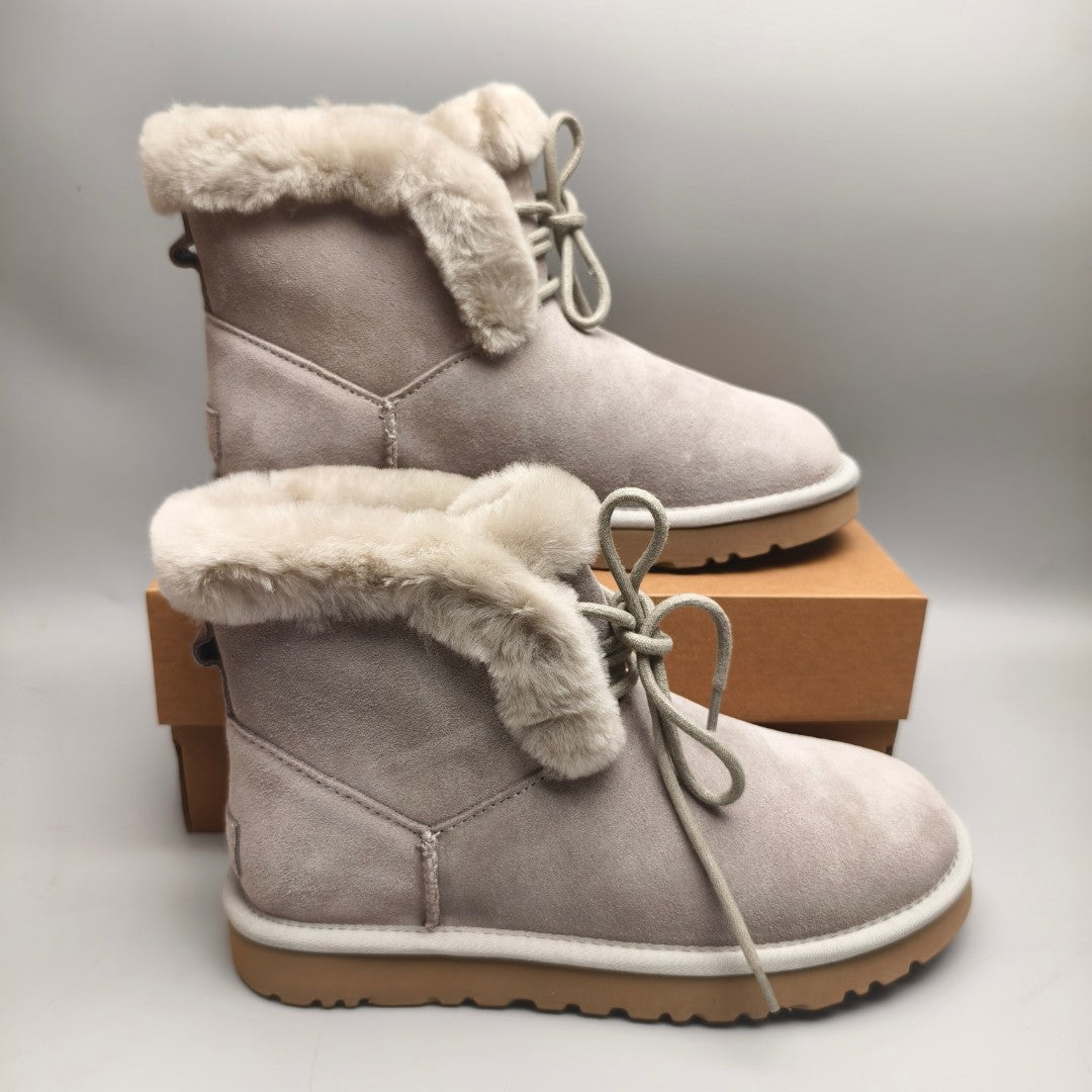 4576 Mid-Top Lace-Up Casual Shoes — Gray (In Stock)