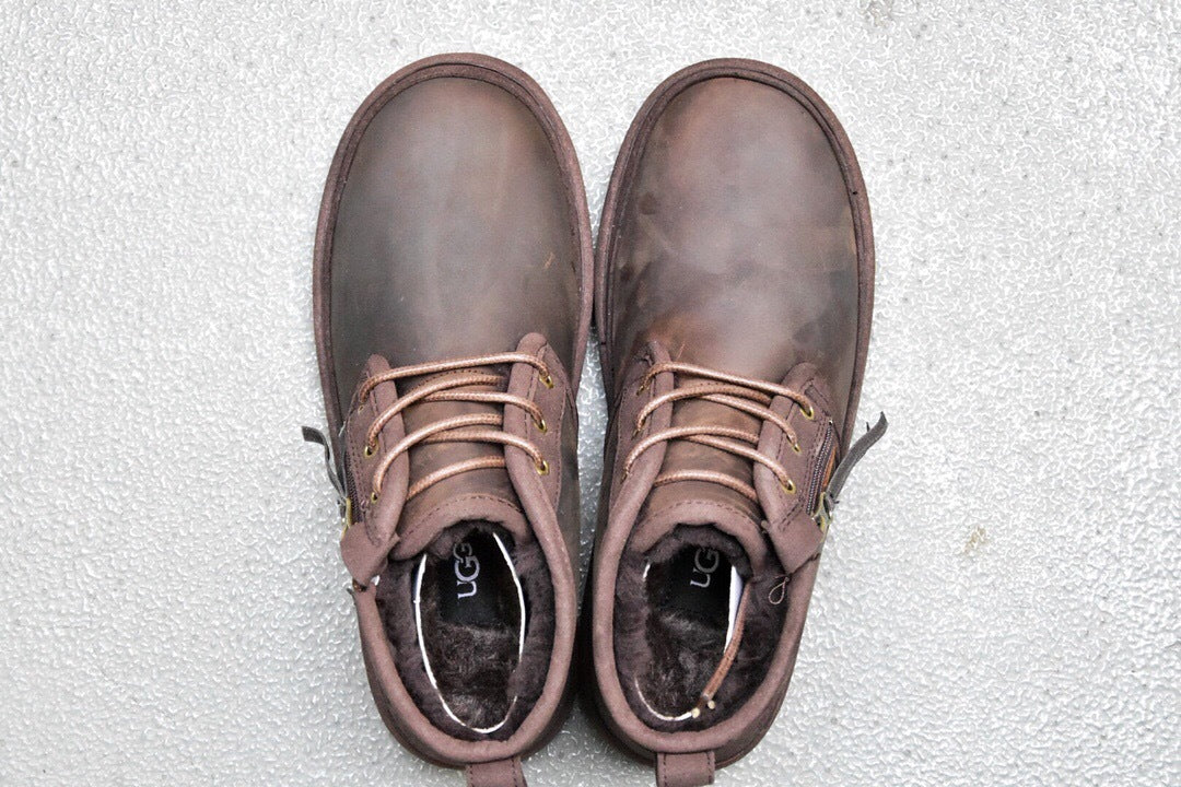 3883 Crazy Horse Leather Zip Men's Shoes
