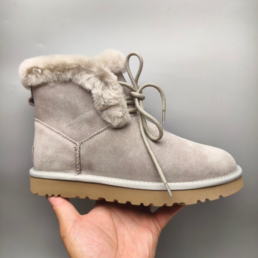 4576 Mid-Top Lace-Up Casual Shoes — Gray (In Stock)