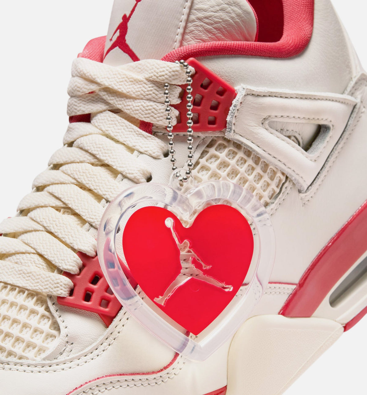 Air Jordan 4 Retro Valentine's Day | Women's Lifestyle Shoe | Light Ivory/Sierra Red/Siren Red