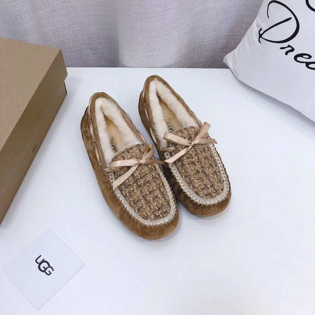 5623 Chanel-Style Studded Loafers — Chestnut