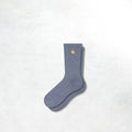 Carhartt WIP Chase Socks: Shady Blue/ Gold