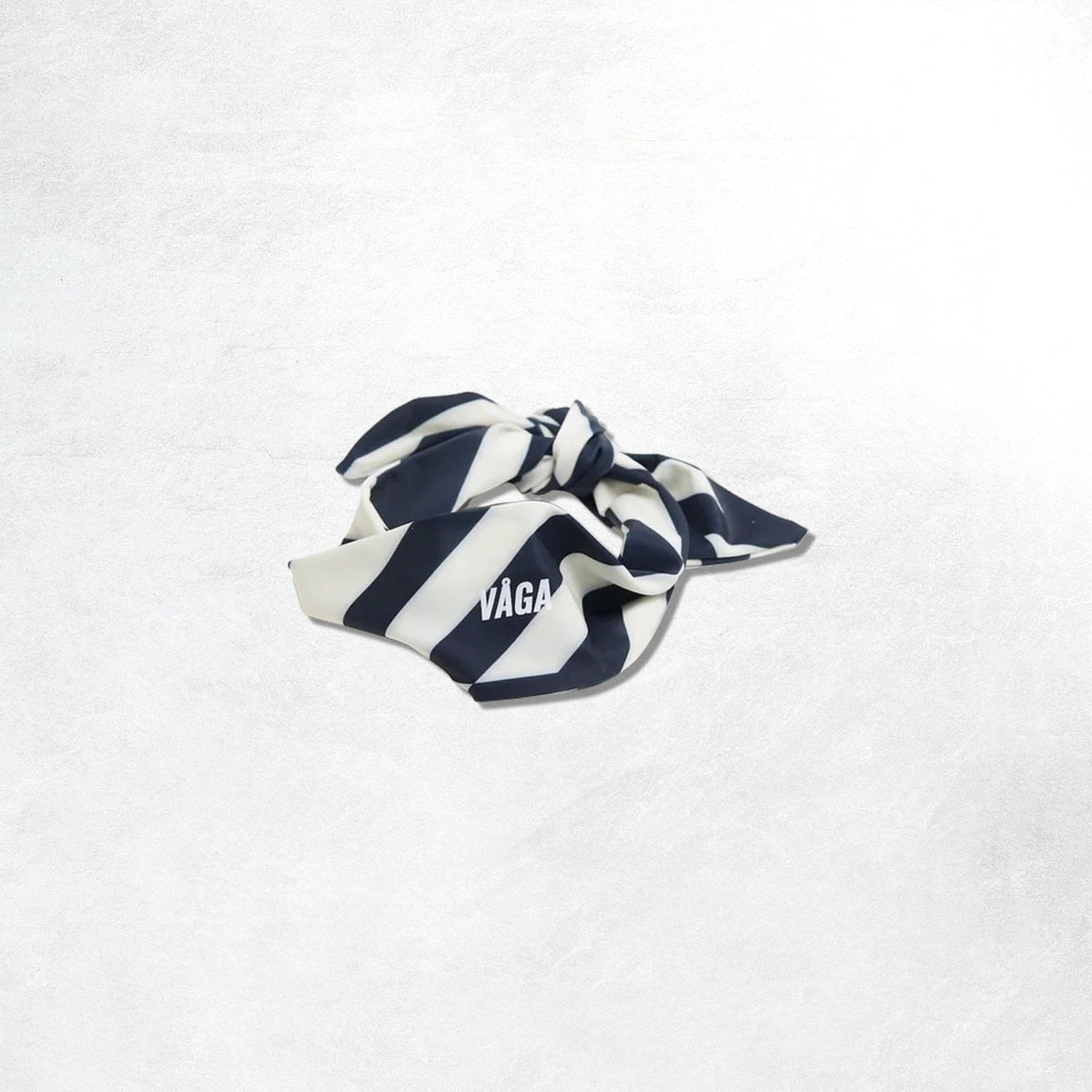 VAGA Summer Tie Back Headband: Pastel Yellow / Navy Blue