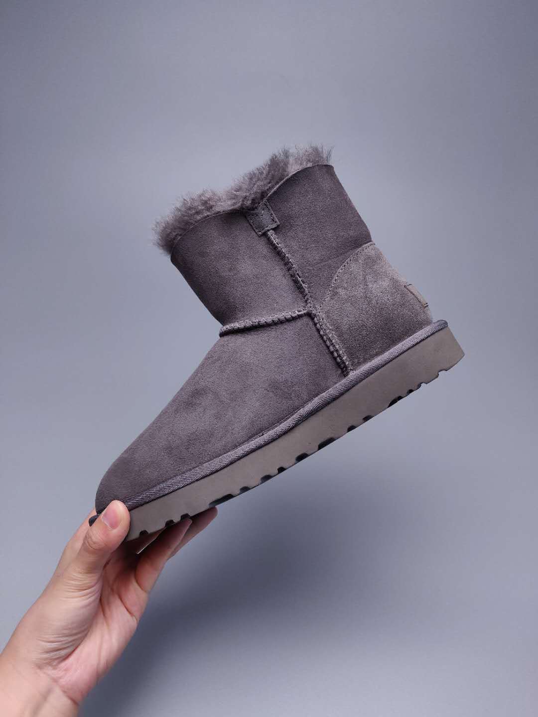 2481 Side Zipper Ankle Boots — Gray (In Stock)