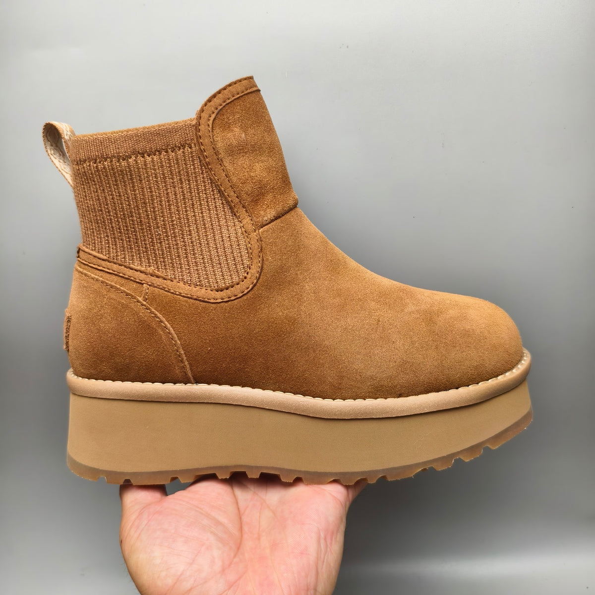 3258 5cm Chunky Sole Casual Fashion Shoes — Chestnut (In Stock)