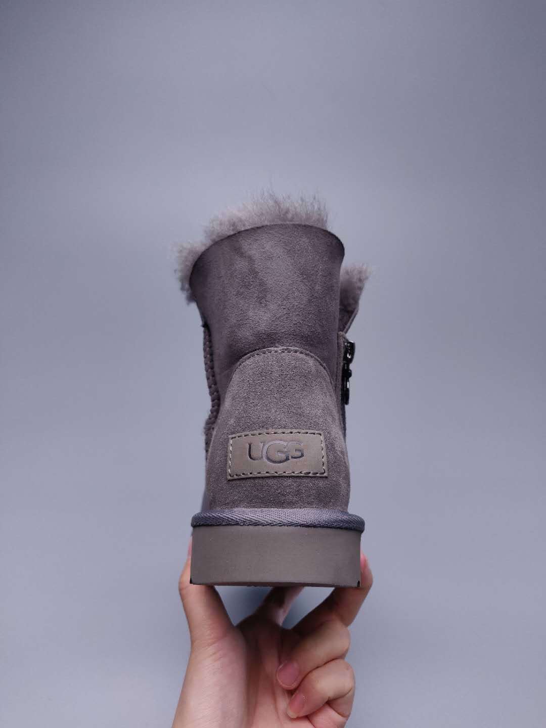 2481 Side Zipper Ankle Boots — Gray (In Stock)