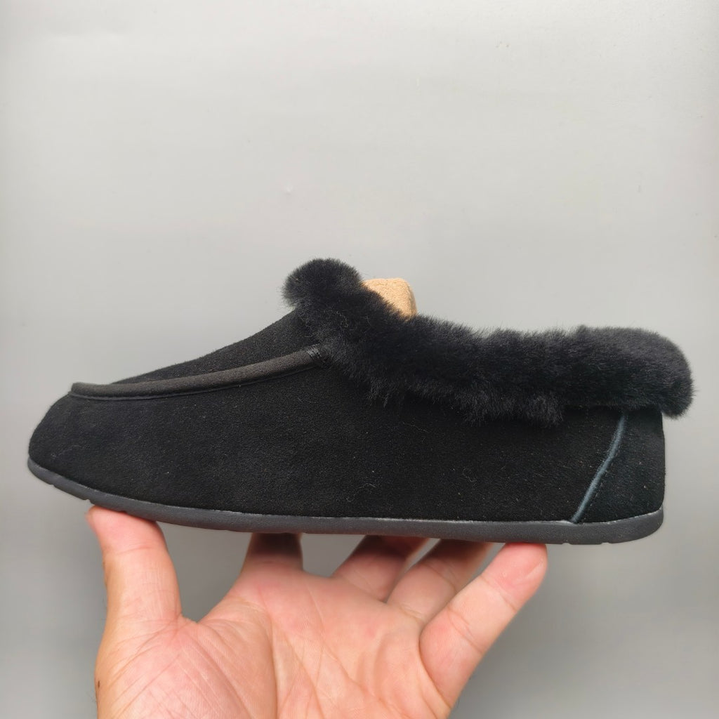 1391 Casual Slip-On House Shoes — Black (In Stock)