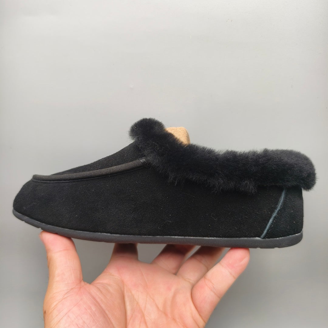 1391 Casual Slip-On House Shoes — Black (In Stock)