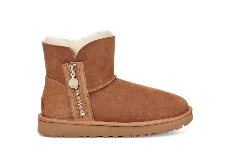 2481 Side Zipper Ankle Boots — Chestnut (In Stock)