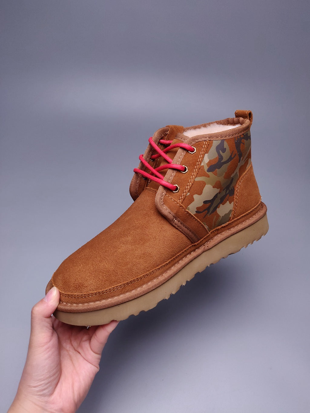 4193 Men's Colorblock Camo Shoes — Chestnut (In Stock)