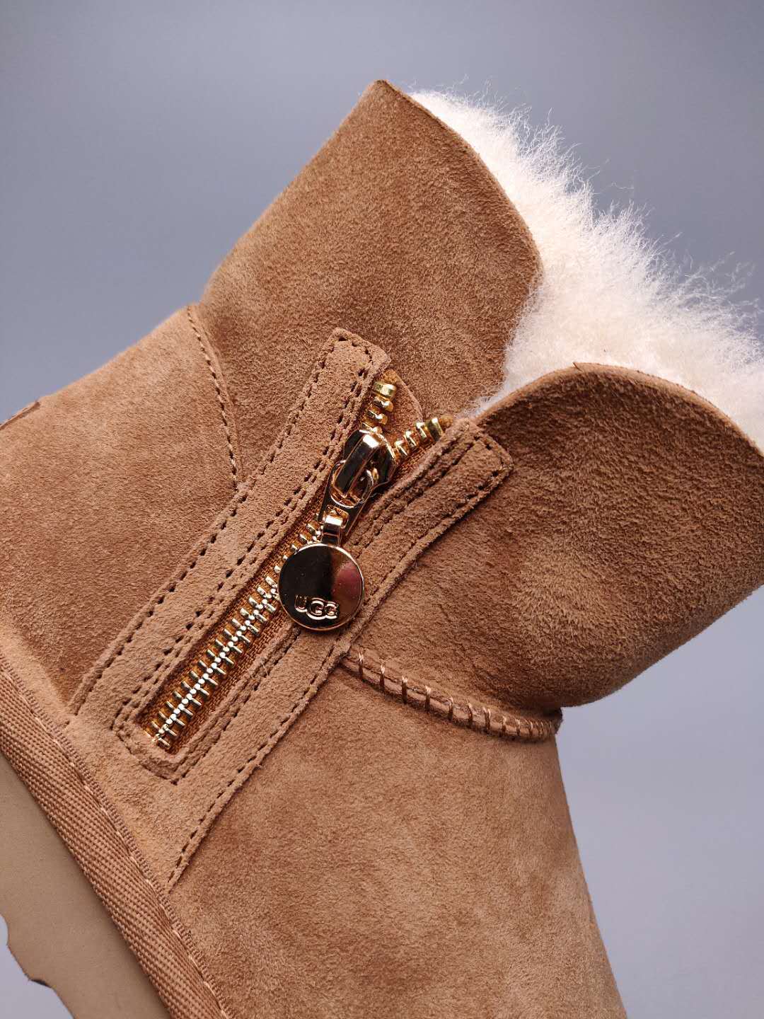 2481 Side Zipper Ankle Boots — Chestnut (In Stock)