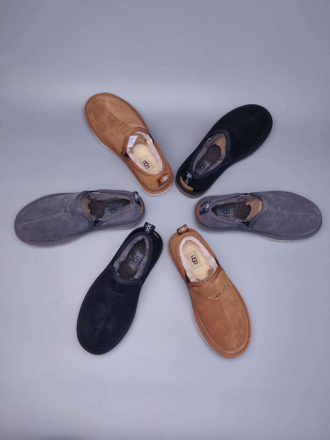 3455 Men's Slip-On Low-Top Shoes — Black (In Stock)
