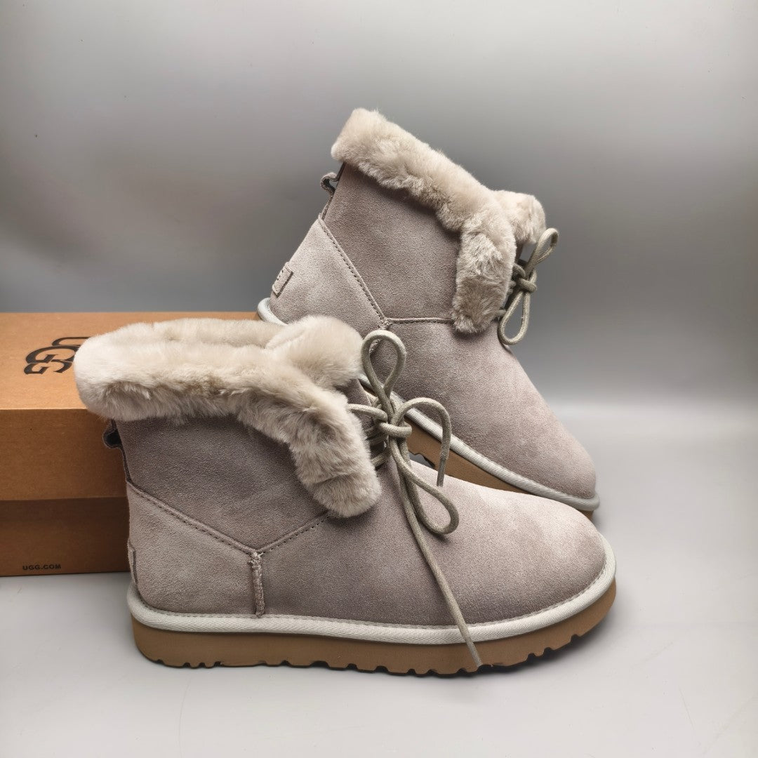 4576 Mid-Top Lace-Up Casual Shoes — Gray (In Stock)