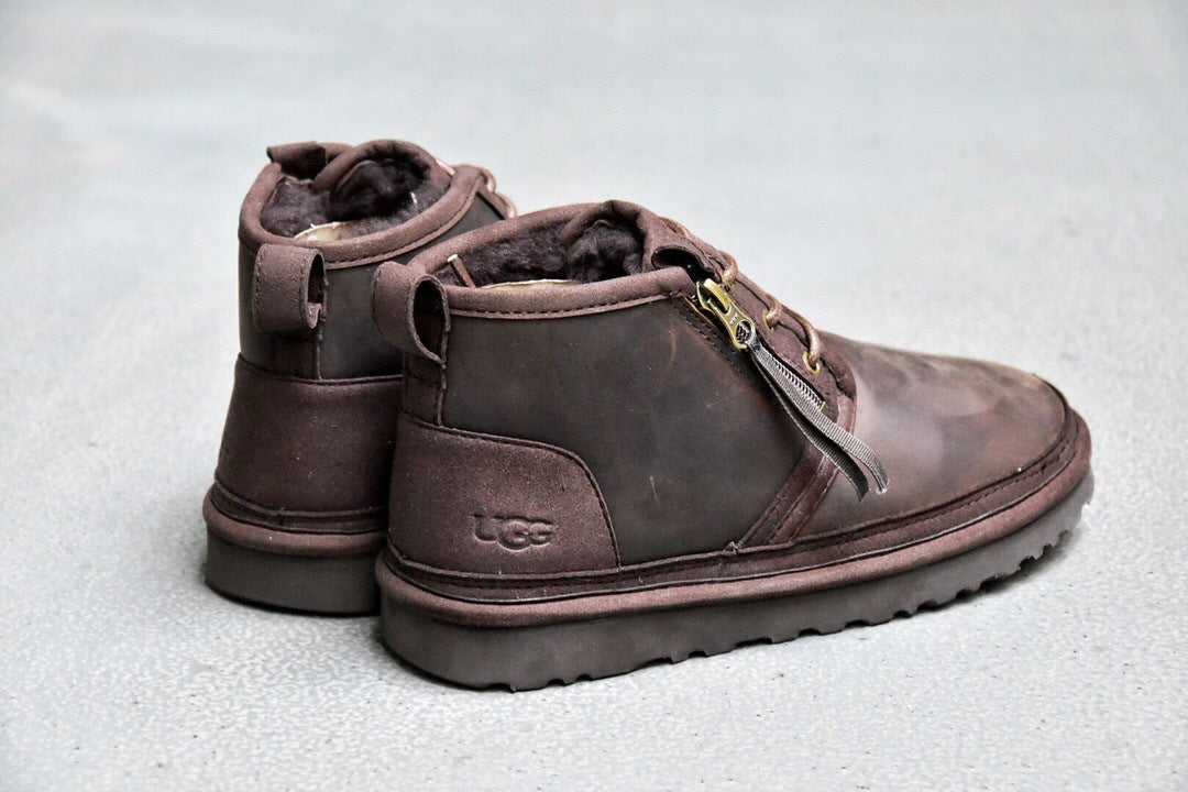3883 Crazy Horse Leather Zip Men's Shoes