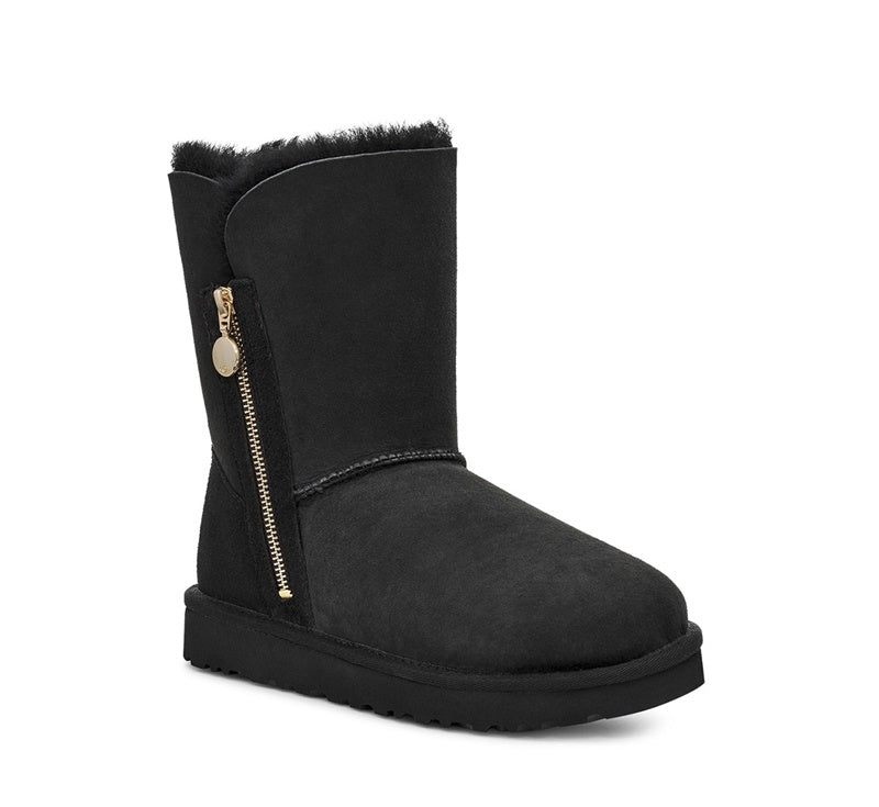 2480 Side Zipper Mid-Calf Boots — Black (In Stock)