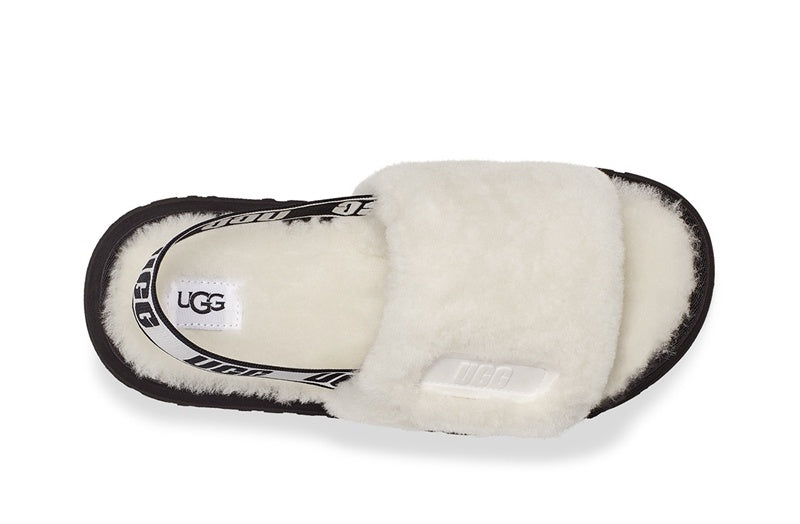 2258 Disco Fluffy Sandals — White (In Stock)